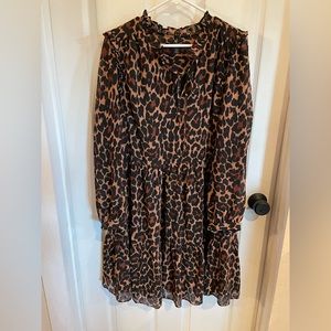 JCrew Leopard Dress - XL - like new
